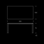 HPL tuintafel met aluminium structuur Made in Italy - Carl Viadurini