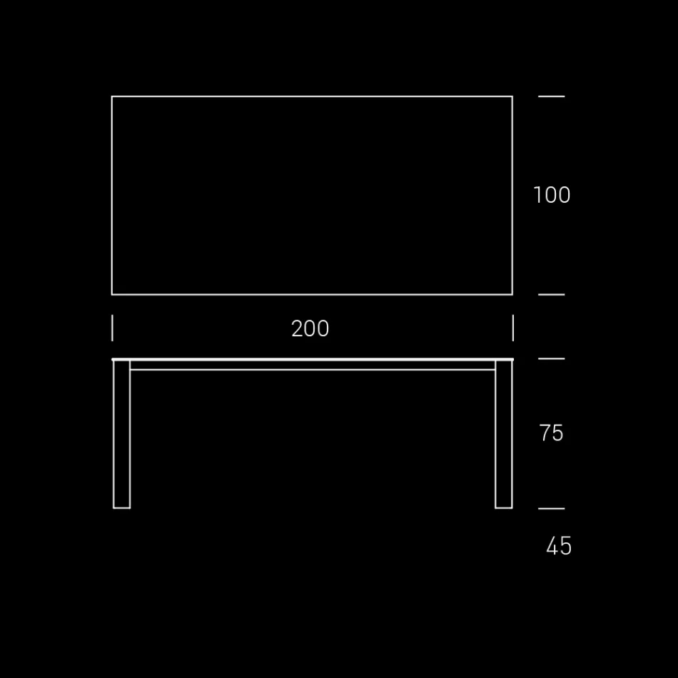 HPL tuintafel met aluminium structuur Made in Italy - Carl Viadurini