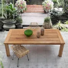 Tuintafel in design teakhout, 8 zitplaatsen Homemotion - Hunter Viadurini