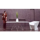 Moderne tuintafel in polypropyleen en roestvrij staal Faz Vondom Viadurini