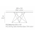 Moderne tuintafel in polypropyleen en roestvrij staal Faz Vondom Viadurini
