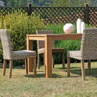 Rechthoekige tuintafel van gerecycled teakhout - Elianto  Viadurini