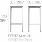 Spritz-tuintafel van Vondom in polypropyleen en glasvezel Viadurini
