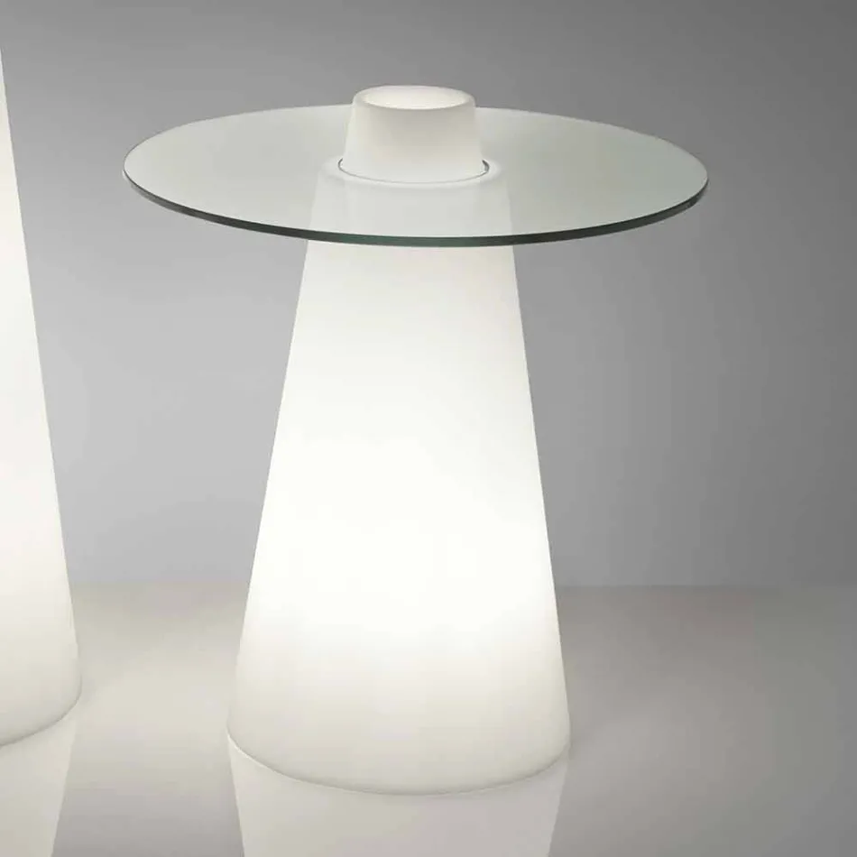 Helder indoor tafelglaasje (H80) polyethyleenglas gemaakt in Italië Viadurini