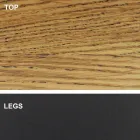 Tonvormige eettafel met gefineerd blad Made in Italy - Settimmio Viadurini