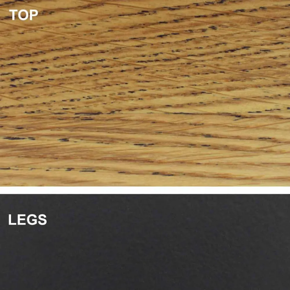 Tonvormige eettafel met gefineerd blad Made in Italy - Settimmio Viadurini