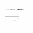 Tonvormige eettafel met gefineerd blad Made in Italy - Settimmio Viadurini