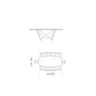 Eettafel van keramiek, gemaakt in Italië - Ezzellino Viadurini