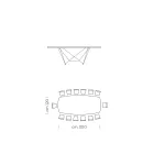 Eettafel van keramiek, gemaakt in Italië - Ezzellino Viadurini