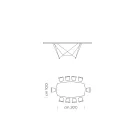 Eettafel van keramiek, gemaakt in Italië - Ezzellino Viadurini