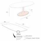 Barrel eettafel in laminaat en synthetisch marmer Made in Italy - Brontolo Viadurini