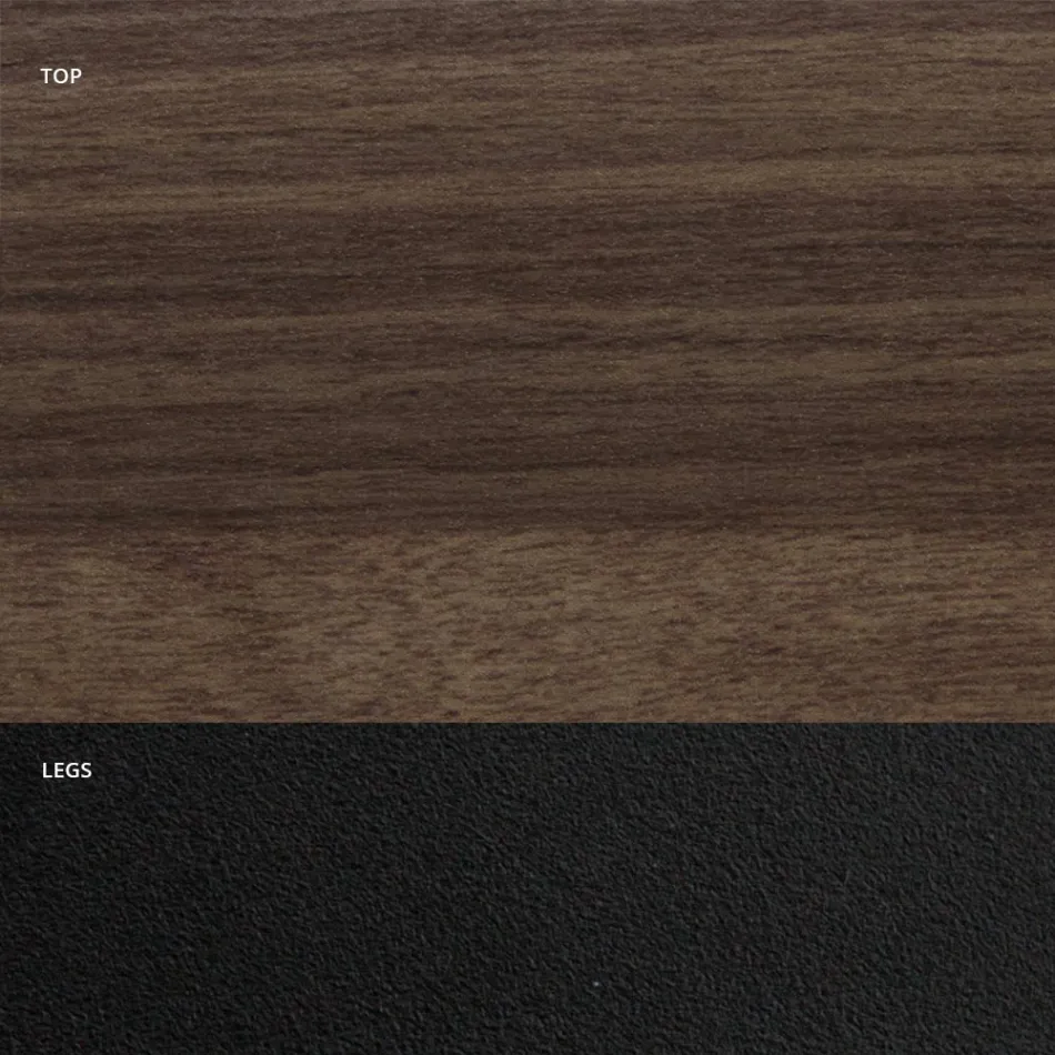 Tonvormige eettafel in laminaat met houteffect Made in Italy - Cave Viadurini