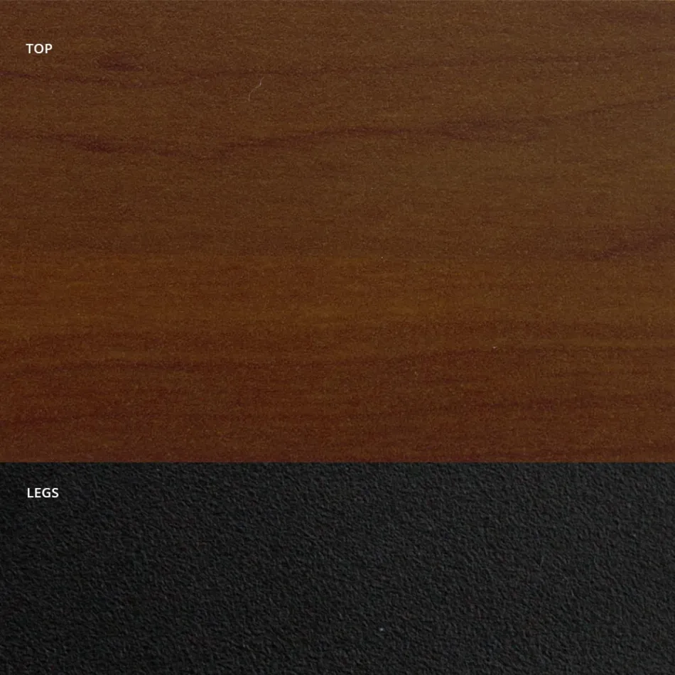 Tonvormige eettafel in laminaat met houteffect Made in Italy - Cave Viadurini