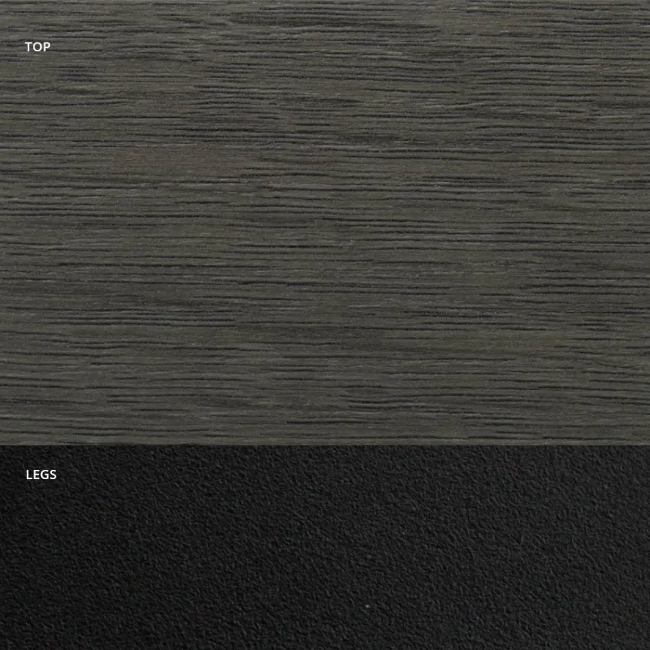 Tonvormige eettafel in laminaat met houteffect Made in Italy - Cave Viadurini