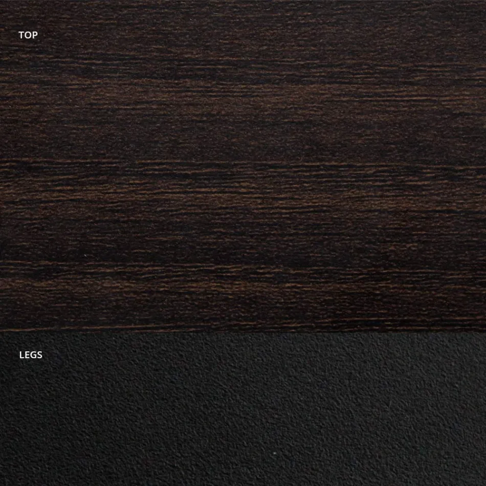 Tonvormige eettafel in laminaat met houteffect Made in Italy - Cave Viadurini