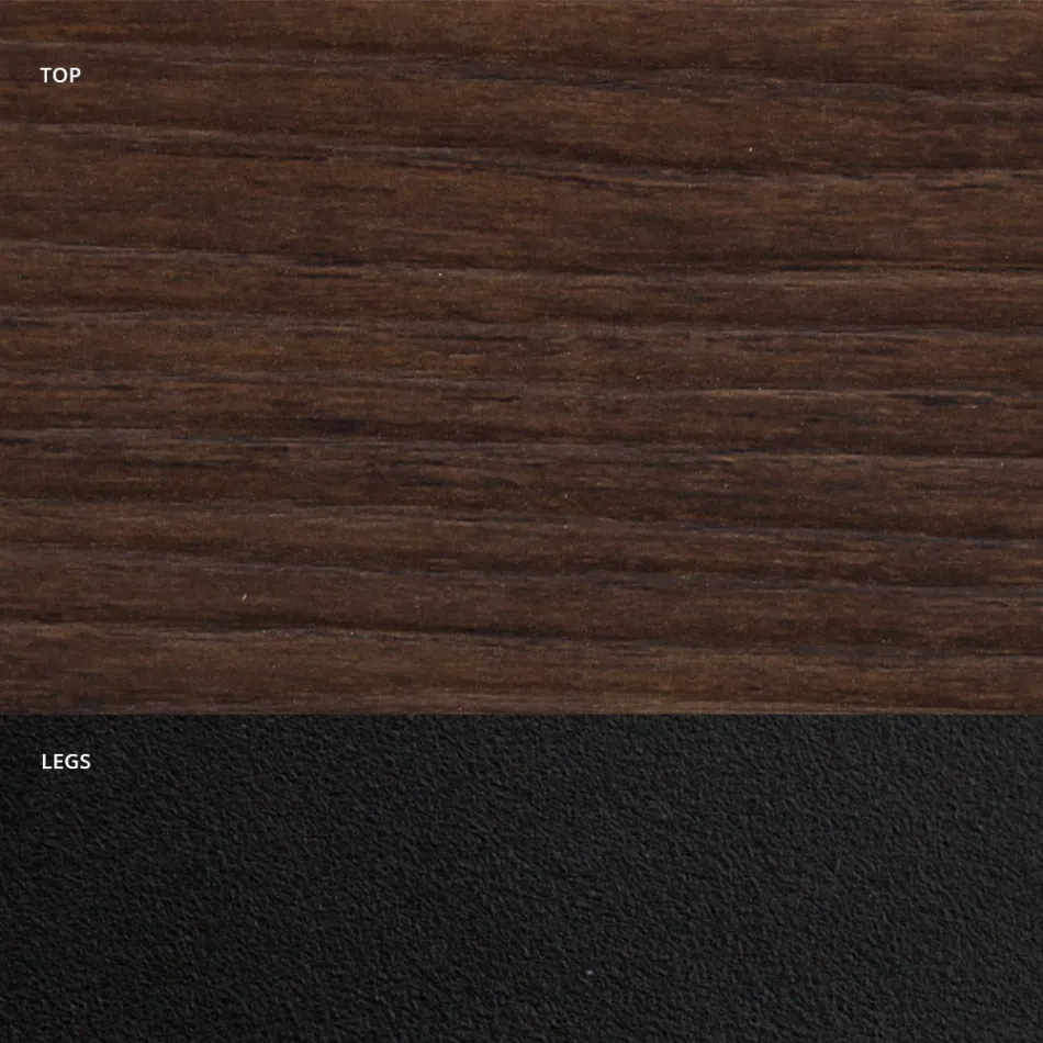 Tonvormige eettafel in laminaat met houteffect Made in Italy - Cave Viadurini