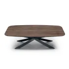 Tonvormige eettafel in laminaat met houteffect Made in Italy - Cave Viadurini