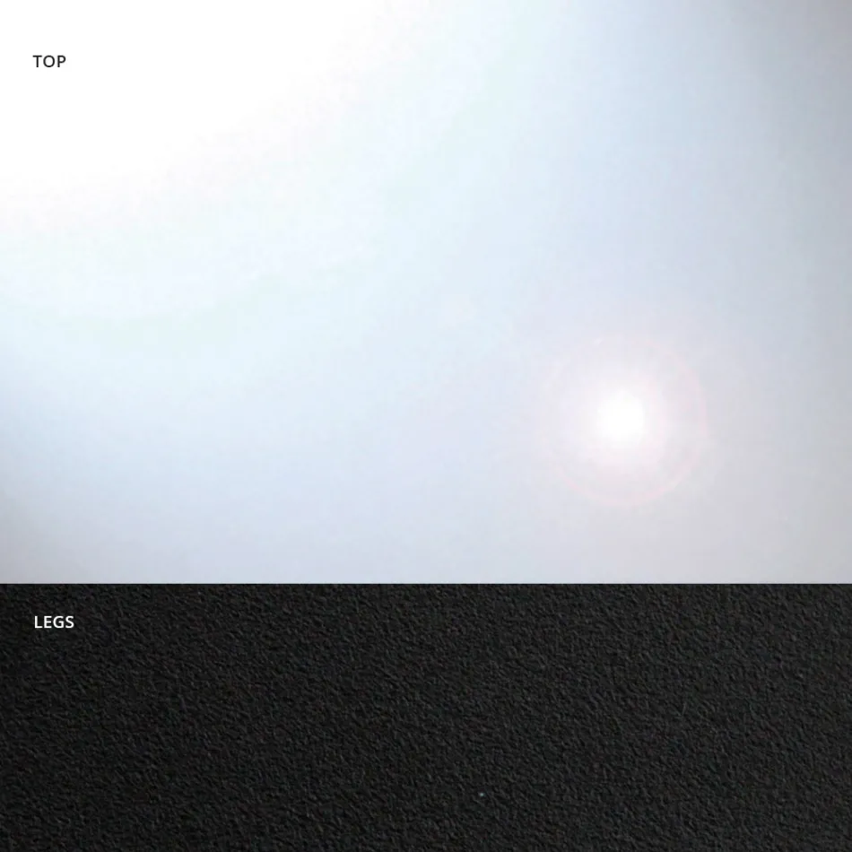 Tonvormige eettafel van glas en staal Made in Italy - Cave Viadurini