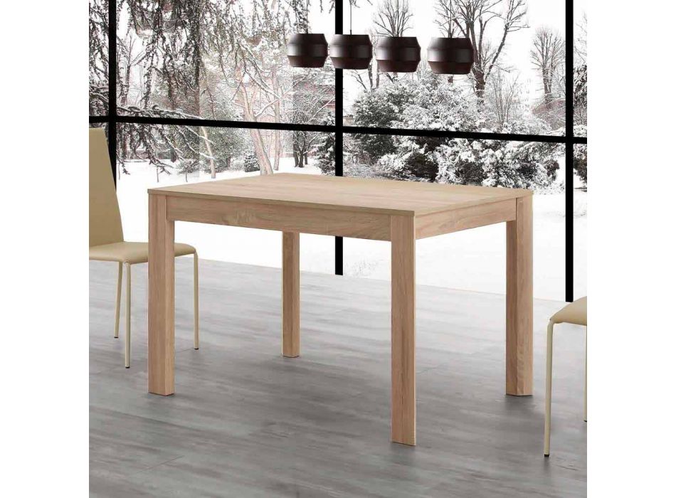 Fiumicino uitschuifbare eettafel 130x80 open 190 cm, design Viadurini