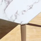 Uitschuifbare buiteneettafel 318 cm in aluminium en steengoed - Filomena Viadurini