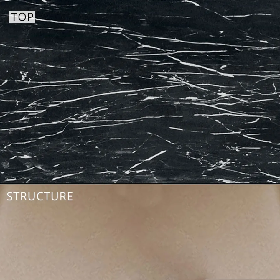 Uitschuifbare buiteneettafel 318 cm in aluminium en steengoed - Filomena Viadurini