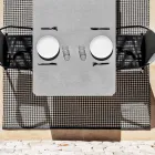 Uitschuifbare buiteneettafel 318 cm in aluminium en steengoed - Filomena Viadurini