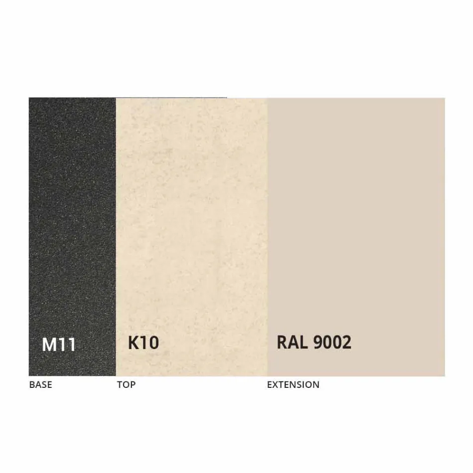 Uitschuifbare eettafel tot 180 cm in keramiek Made in Italy - Pitagora Viadurini