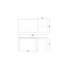 Uitschuifbare eettafel tot 180 cm in keramiek Made in Italy - Pitagora Viadurini