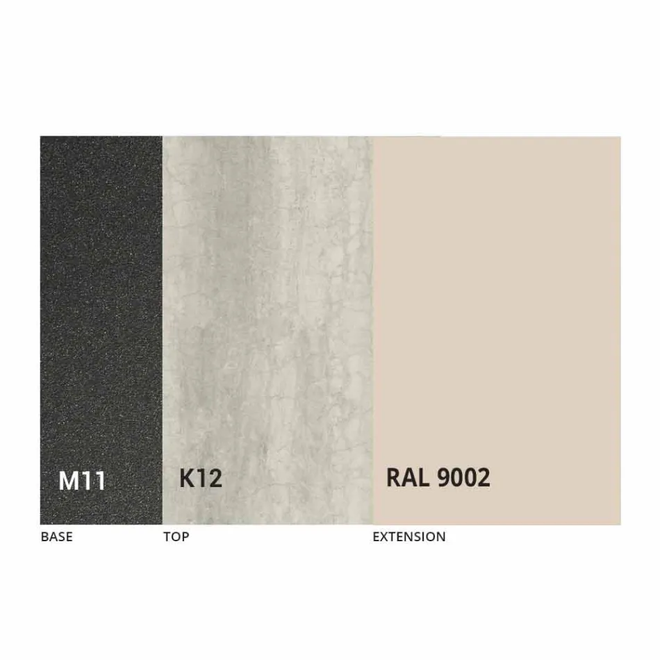 Uitschuifbare eettafel tot 180 cm in keramiek Made in Italy - Pitagora Viadurini