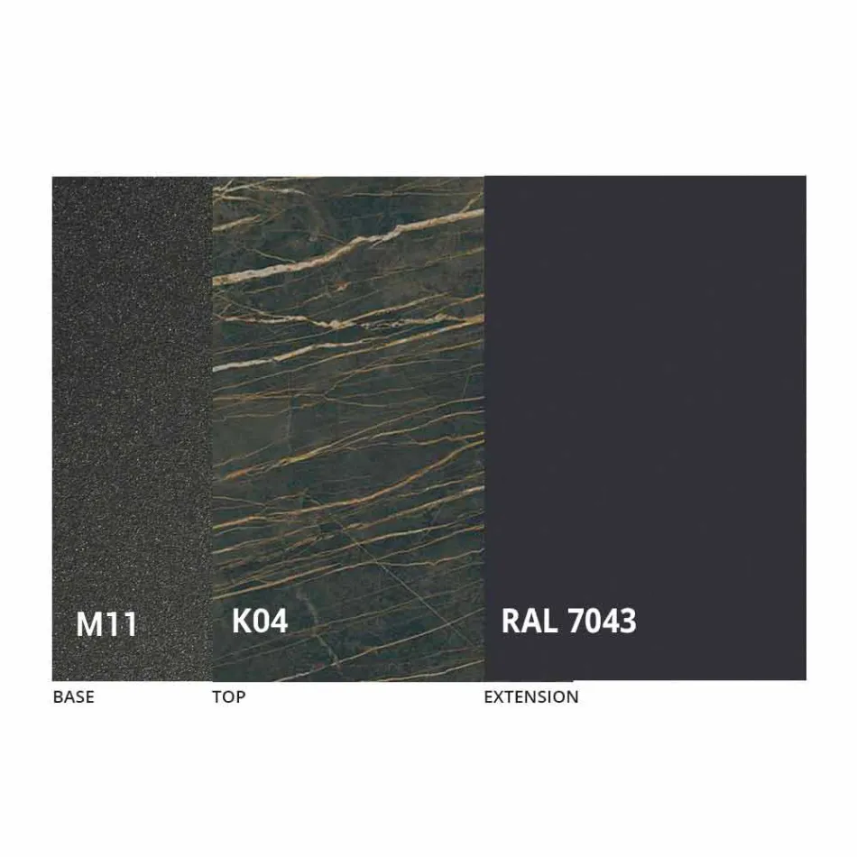 Uitschuifbare eettafel tot 180 cm in keramiek Made in Italy - Pitagora Viadurini