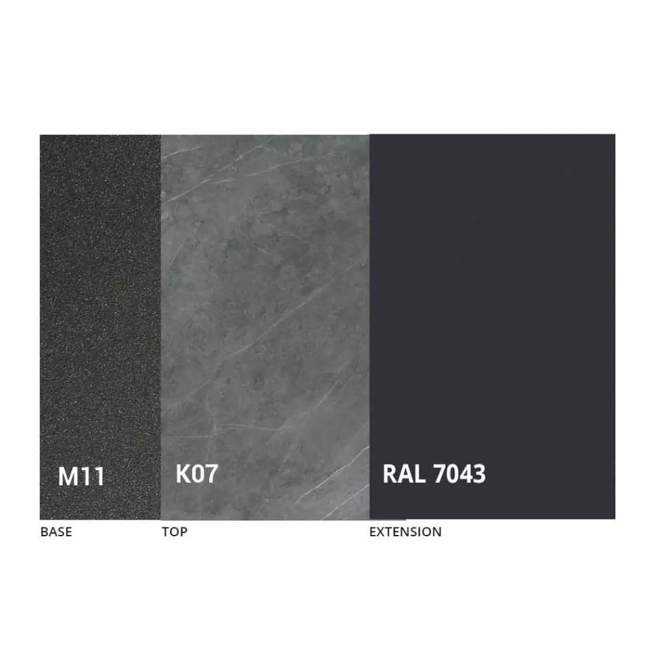 Uitschuifbare eettafel tot 180 cm in keramiek Made in Italy - Pitagora Viadurini