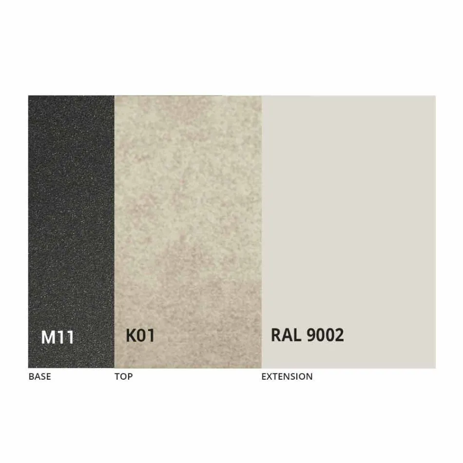 Uitschuifbare eettafel tot 180 cm in keramiek Made in Italy - Pitagora Viadurini