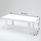 Eettafel Uitschuifbaar tot 210 cm Design in duurzaam hout - Perro Viadurini