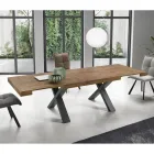 Eettafel uitschuifbaar tot 260 cm houteffect Made in Italy - Lenova Viadurini