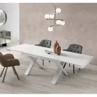 Eettafel uitschuifbaar tot 260 cm houteffect Made in Italy - Lenova Viadurini