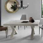 Eettafel uitschuifbaar tot 260 cm houteffect Made in Italy - Lenova Viadurini