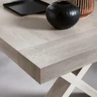 Eettafel uitschuifbaar tot 260 cm houteffect Made in Italy - Lenova Viadurini