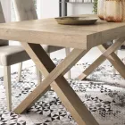 Eettafel uitschuifbaar tot 260 cm houteffect Made in Italy - Lenova Viadurini