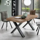 Eettafel uitschuifbaar tot 260 cm houteffect Made in Italy - Lenova Viadurini