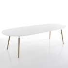 Uitschuifbare eettafel tot 270 cm in Mdf en massief hout - Maurizio Viadurini