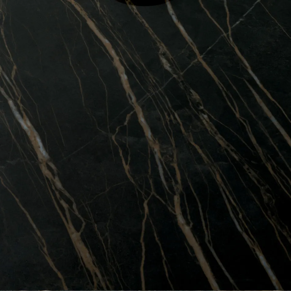 Eettafel uitschuifbaar tot 290 cm in metaal en keramiek blad - Ricolo Viadurini