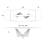 Eettafel uitschuifbaar tot 290 cm in metaal en keramiek blad - Ricolo Viadurini