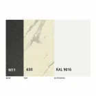 Uitschuifbare eettafel tot 298 cm in metaal en keramiek blad - Anaconda Viadurini