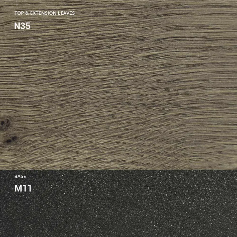 Uitschuifbare eettafel tot 298 cm in melamine Made in Italy - Fedemo Viadurini