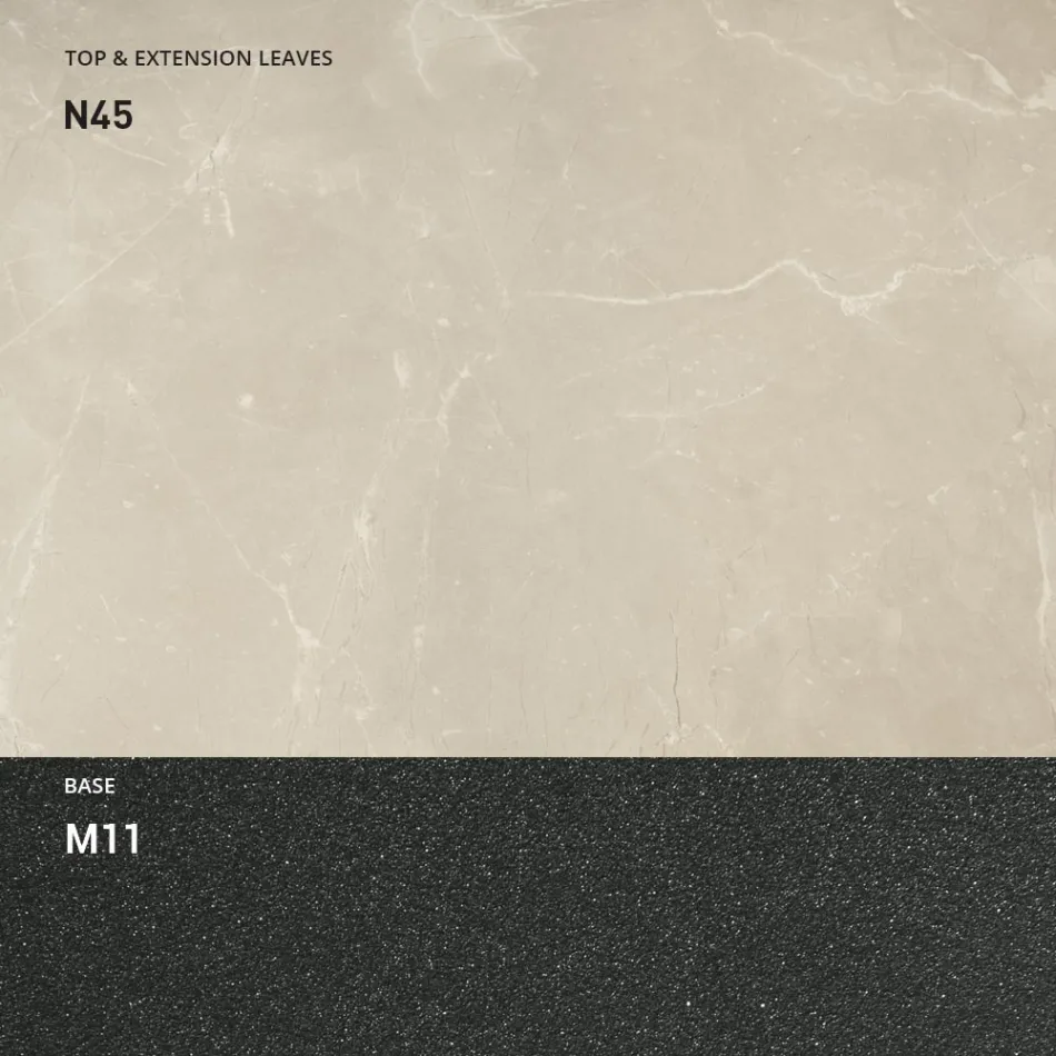 Uitschuifbare eettafel tot 298 cm in melamine Made in Italy - Fedemo Viadurini