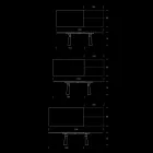 Uitschuifbare eettafel tot 298 cm in melamine Made in Italy - Fedemo Viadurini