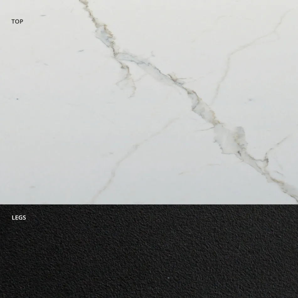 Uitschuifbare eettafel tot 300 cm in hypermarmer Made in Italy - Grotta Viadurini