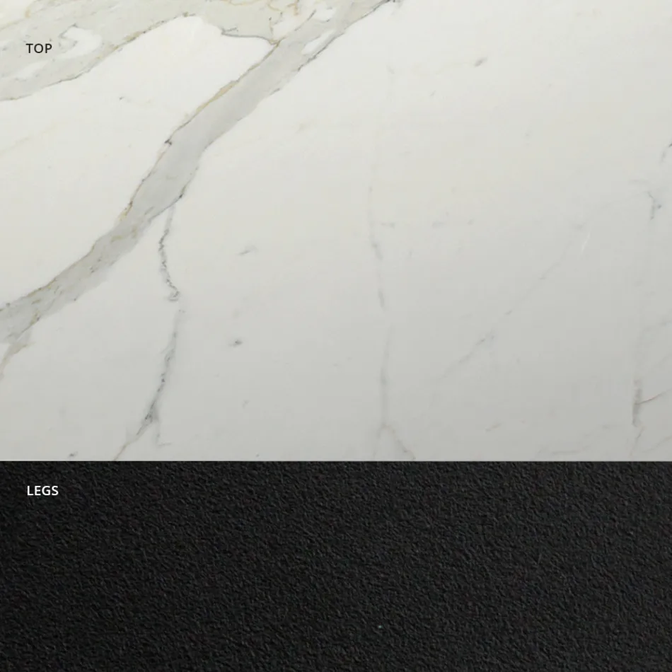 Uitschuifbare eettafel tot 300 cm in hypermarmer Made in Italy - Grotta Viadurini