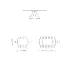 Uitschuifbare eettafel tot 300 cm in HPL-laminaat Made in Italy - Dalmatian Viadurini