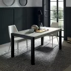 Metalen eettafel uitschuifbaar tot 310 cm Made in Italy - Euclide Viadurini